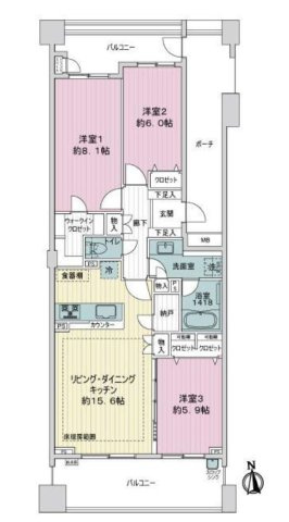 イオシス吉祥寺の間取り