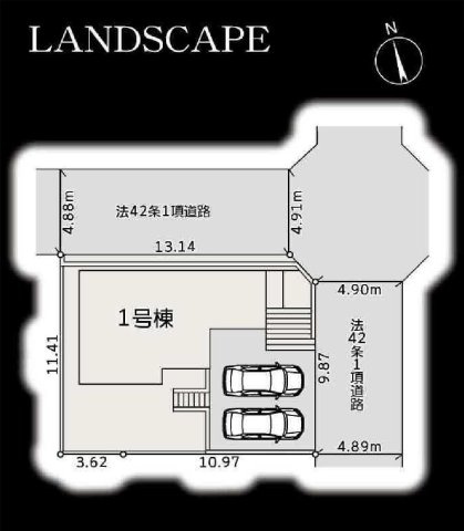 【横浜市旭区金が谷2丁目16-7新築戸建て】★仲介手数料無料★（笹野台小学校・旭中学校）の区画図