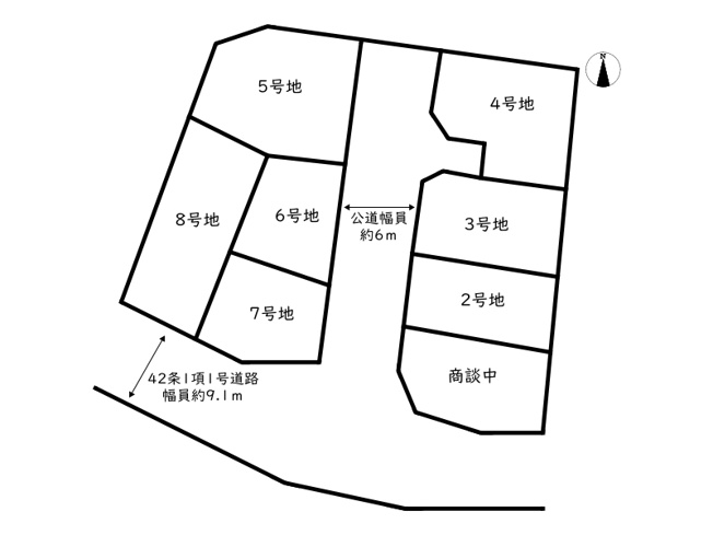 【区画図】 | 姫路市花田町小川／全8区画