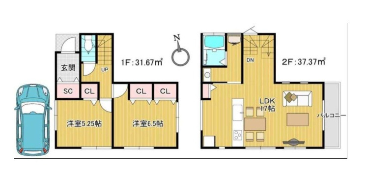泉区岡津町 土地 1080万円の参考プラン