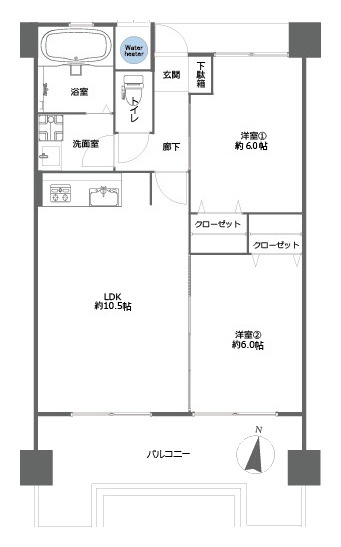 ロワールマンション高取の間取り|間取り