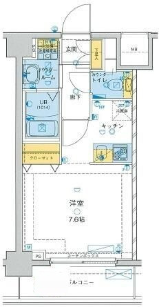 ＧＥＮＯＶＩＡ両国ｇｒｅｅｎ　ｖｅｉｌの間取り|間取りです。