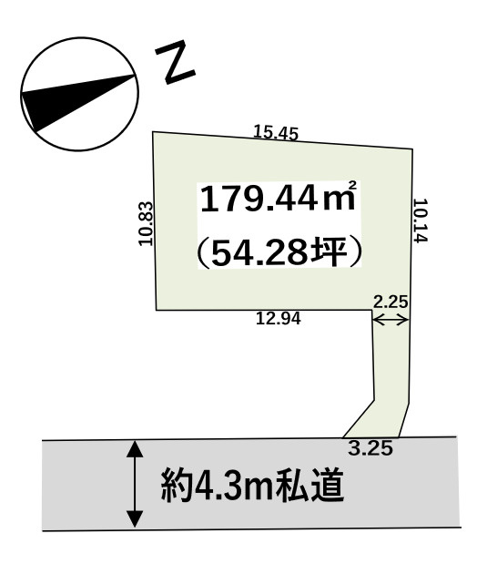 加須市愛宕1丁目の区画図|人目が気になりにくい、落ち着いた住環境です！