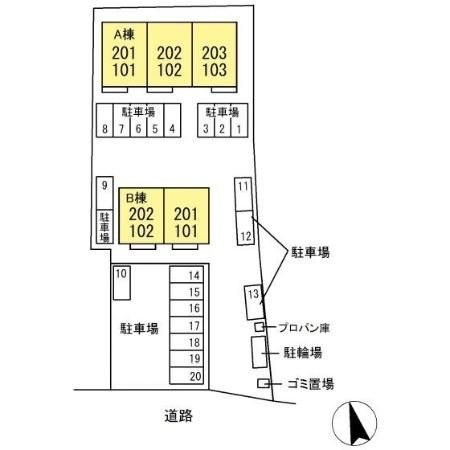 カーサ・フェリース　Aの区画図