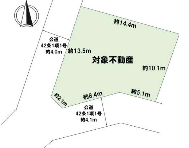 泉区白百合2丁目 土地 4480万円の土地図