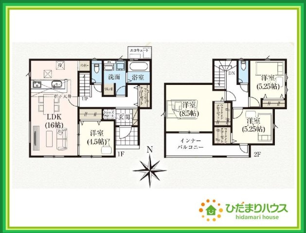 いわき市郷ケ丘6期　新築戸建　2号棟