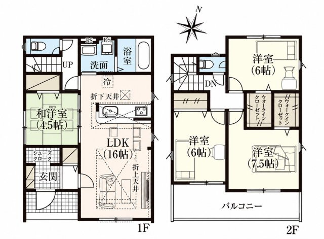 宇都宮市清原台17期　2号棟の間取り