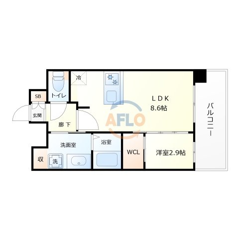プレサンス東小橋エレディータの間取り|プレサンス東小橋エレディータ　間取り