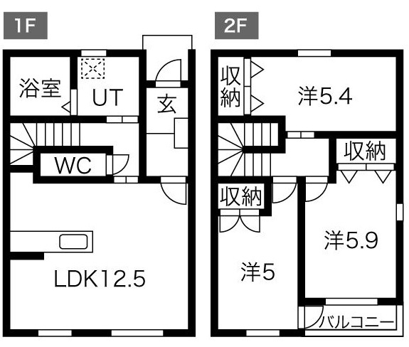 オアシス宮東Ａ棟の間取り