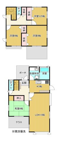 鹿沼市松原4丁目　戸建の間取り