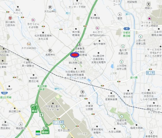 鹿沼市松原4丁目　戸建の地図