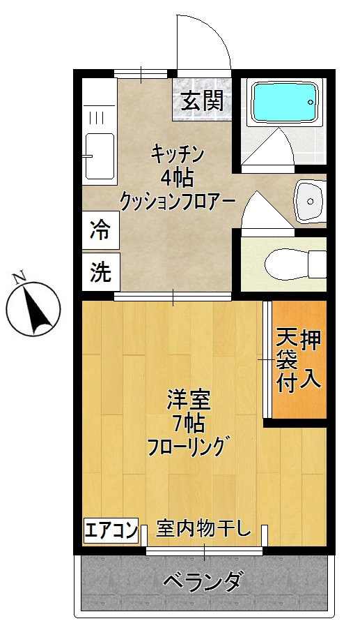 のつるハイツの間取り