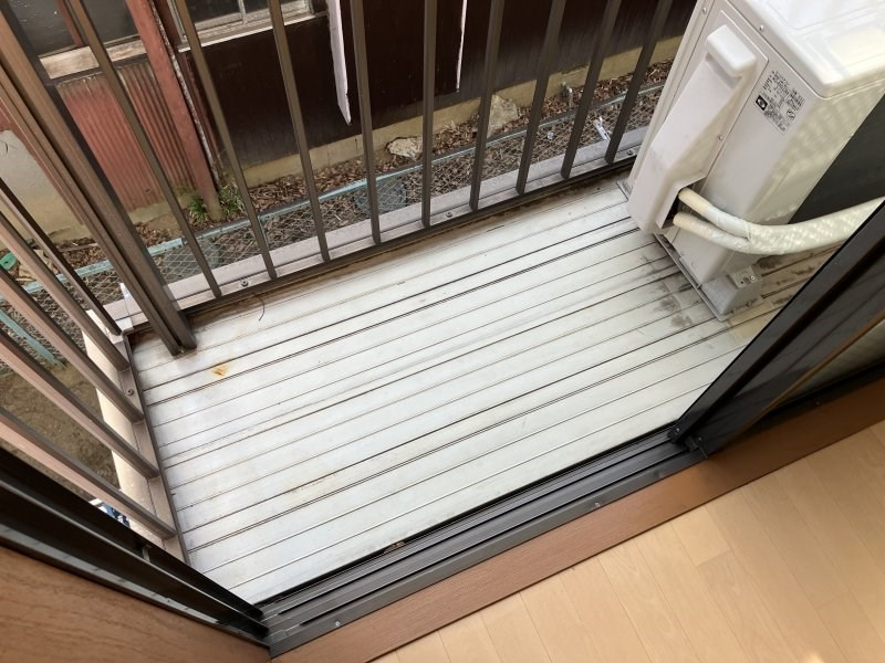 のつるハイツのバルコニー