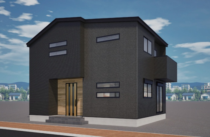 川西市緑台　第5期　新築一戸建ての外観パース|周辺は落ち着いた街並みの住宅地！子育てがしやすい住環境です！まだ未完成ですが、現地でしかわからない事もございます。是非一度ご覧ください。