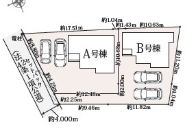 沼津市小諏訪２９６番　全２棟　B号棟の区画図