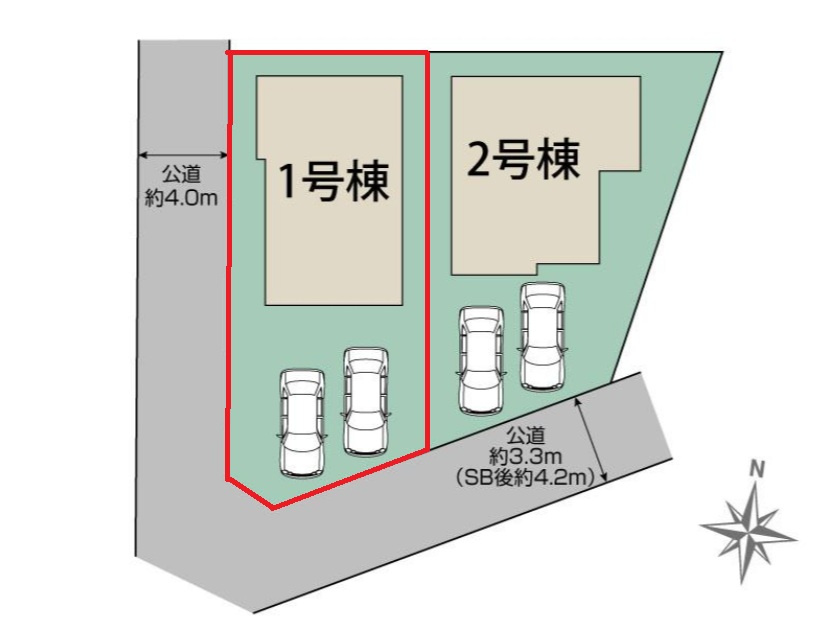 ブルーミングガーデン  水戸市笠原町　2期　1の前面道路含む現地写真|開放的な角地です！
お問い合わせはHPから、またお電話でも、お気軽にどうぞ。
