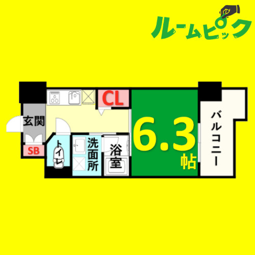 セシオン太閤　名古屋市賃貸　仲介手数料無料の間取り
