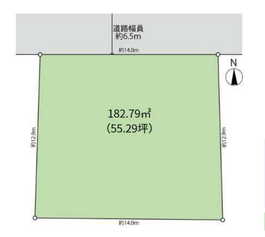 泉区緑園2丁目 土地 5480万円の土地図
