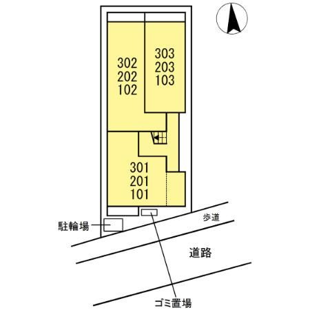 エクセリア蓮根の区画図