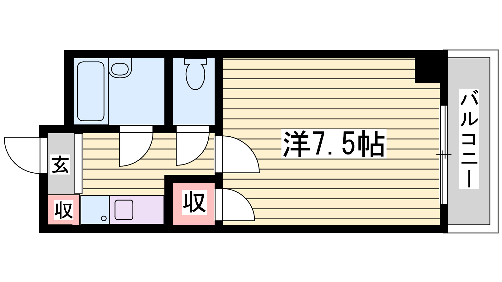 ステューディオ　４６の間取り