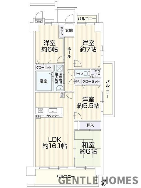 アーサー春日パークヒルズの間取り