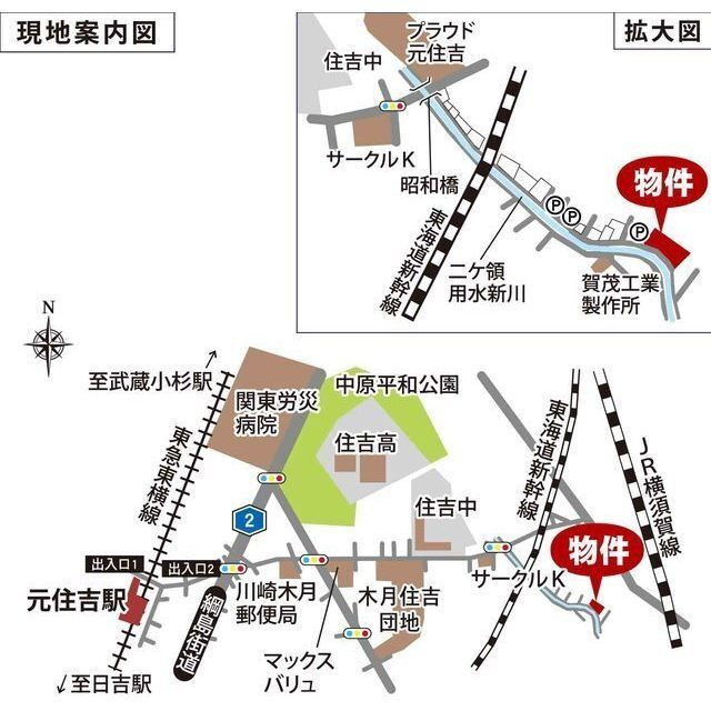 キクラス元住吉の地図