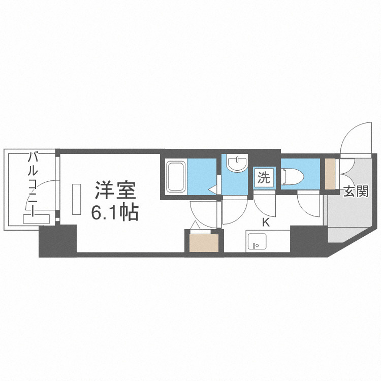 大阪市東淀川区豊新５丁目の賃貸マンションの間取り