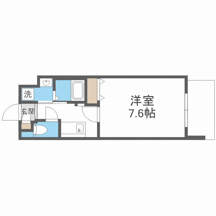 大阪市生野区新今里４丁目の賃貸マンションの間取り
