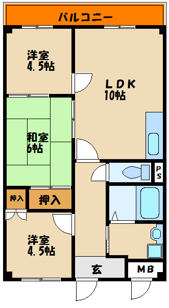 ステイツ明石大久保の間取り