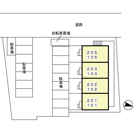レセンテ豊田の区画図