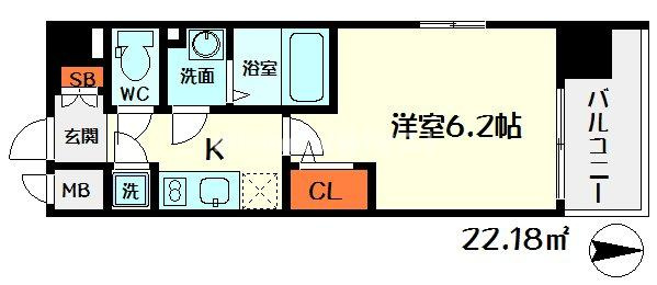 エスリード南森町の間取り