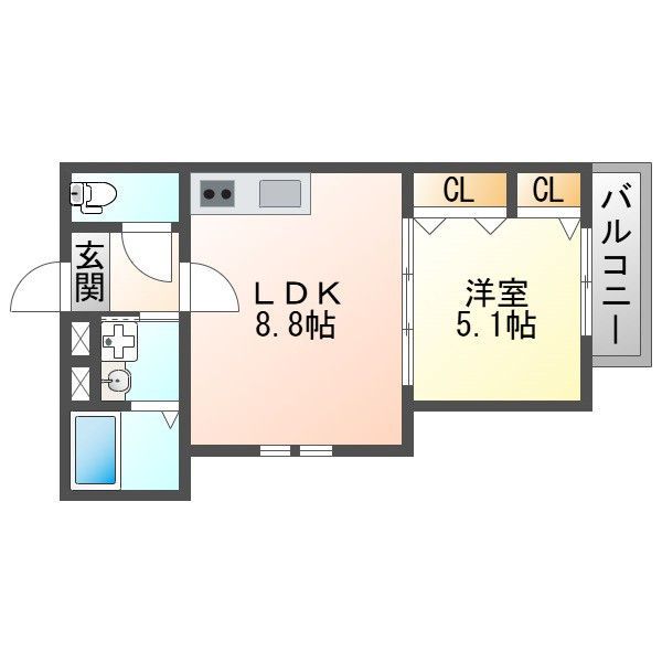 フジパレス神崎川駅東の間取り