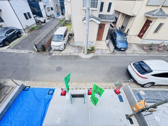 松戸市小金清志町２丁目新築戸建【小金小学校：7分】の展望|バルコニーより道路側眺望
