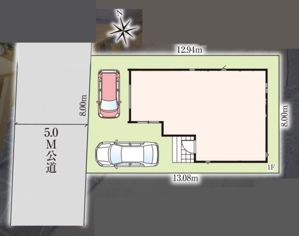松戸市小金清志町２丁目新築戸建【小金小学校：7分】の区画図|区画配置図