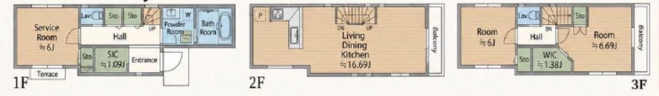目黒区小山　築浅中古戸建の間取り