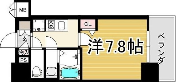 プレリス太閤通セルシアの間取り
