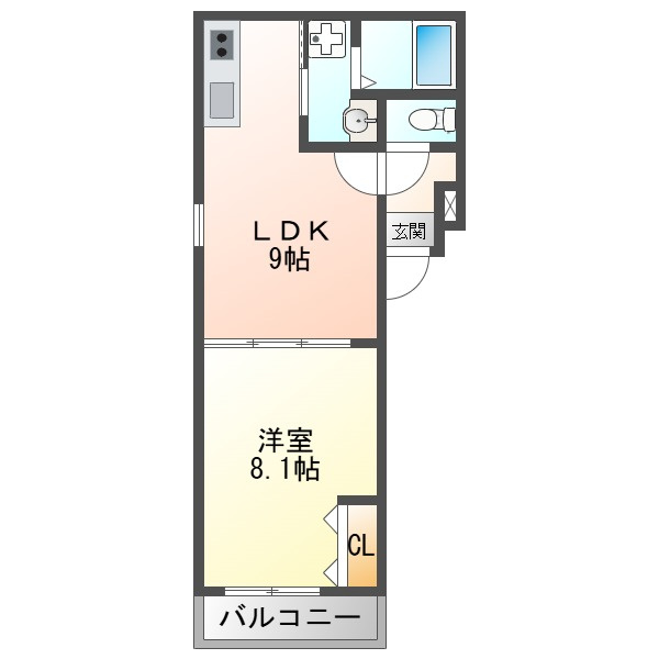 フジパレス神崎川駅東の間取り