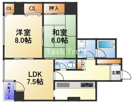 【間取り】 | タイムス北櫓