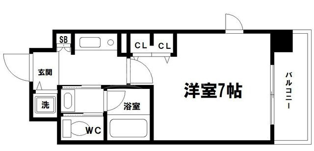 ジュネーゼグラン心斎橋東の間取り