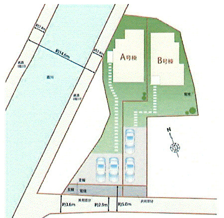 青梅市師岡町1丁目　新築戸建全2棟の区画図
