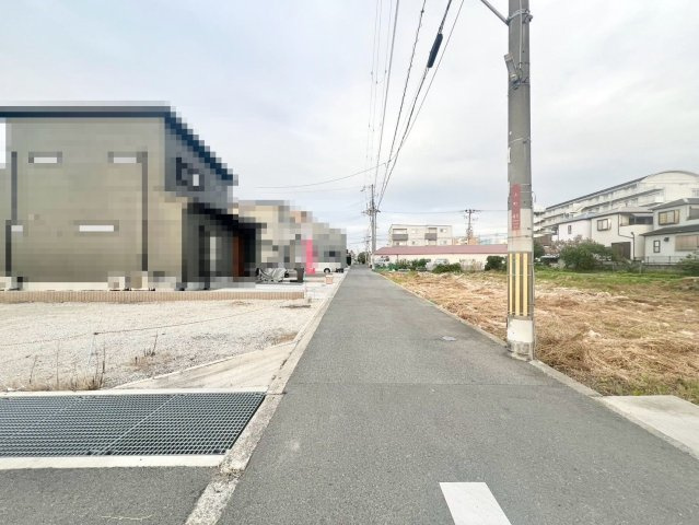 上町　売土地　全８区画の前面道路含む現地写真|現況更地ですので、解体費用がかからないのが嬉しいですね♪