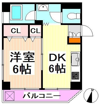 北村ハイツの間取り