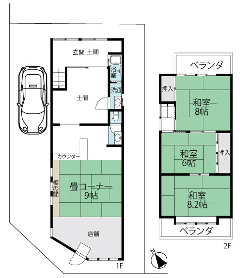 ◆京福電鉄嵐山本線『太秦広隆寺』駅徒歩２分◆東南向き角地◆前道１０ｍ◆右京区太秦蜂岡町の間取り