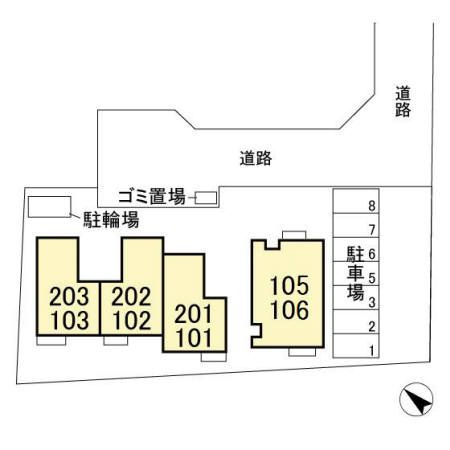 Salle　de sejourの区画図