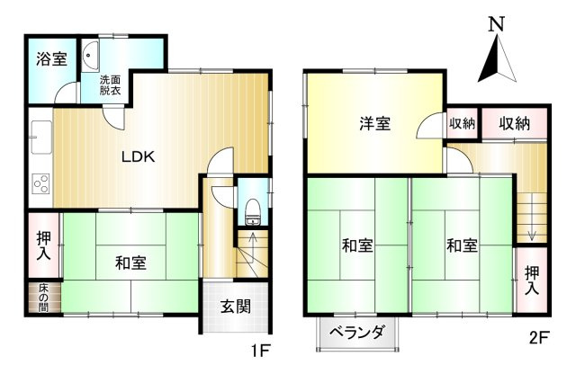 橿原市十市町の間取り|4LDK　土地面積：76.87ｍ2　建物面積：82.54ｍ2　