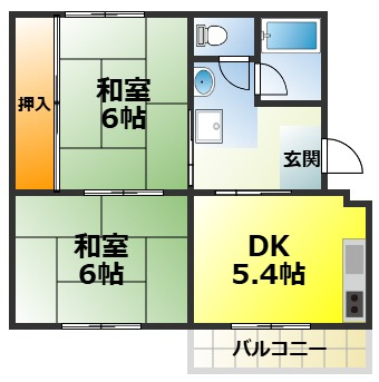 泉北竹城台１丁22号棟の間取り