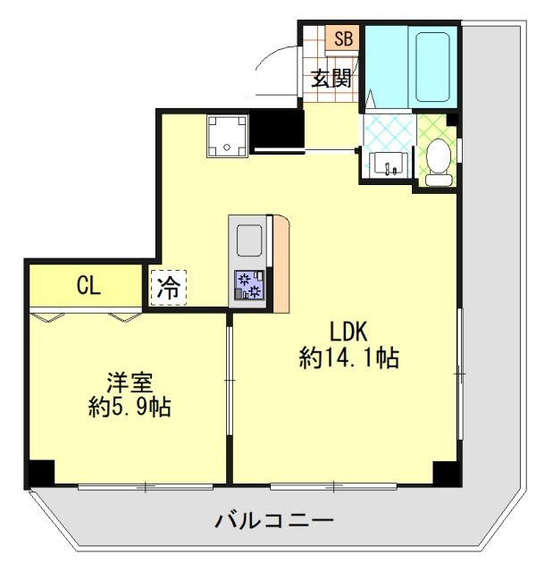 エステ浅草壱番館の間取り|間取りです。
