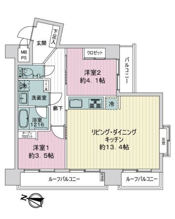 ライオンズマンション千鳥町の間取り