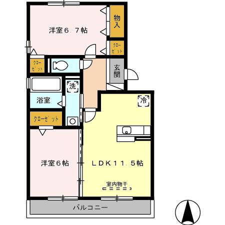 カーサルーチェの間取り|使い勝手の良い間取りです♪