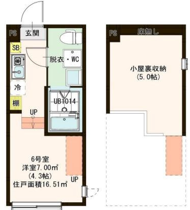 足立区中川２丁目のアパートの間取り